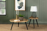Zoe Natural / Black End Table - Ornate Home