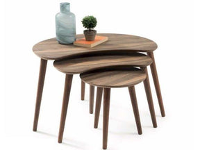 Zoey Walnut Nesting Table (Set of 3) - Ornate Home