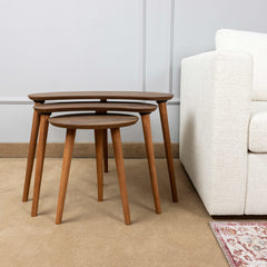 Zoey Walnut Nesting Table (Set of 3) - Ornate Home