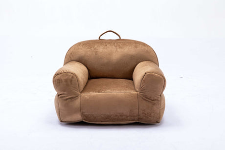 King Kids' Brown Velvet Bean Bag Chair - Ornate Home