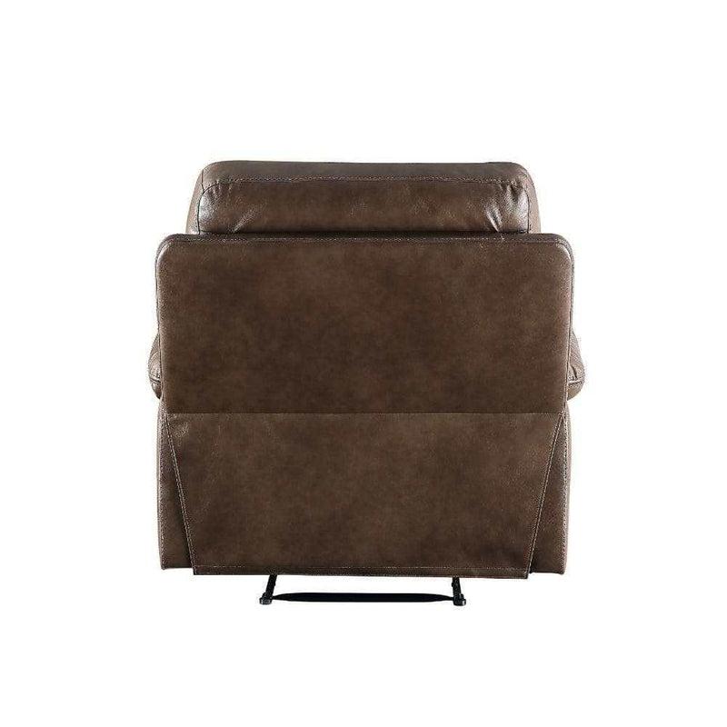 Aashi Brown Faux Leather Power Recliner - Ornate Home