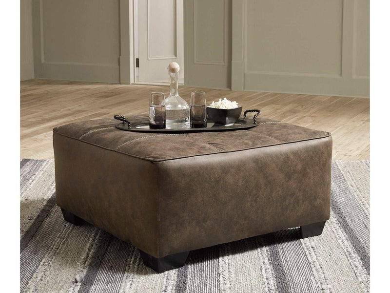 Abalone - Chocolate - Oversized Accent Ottoman - Ornate Home
