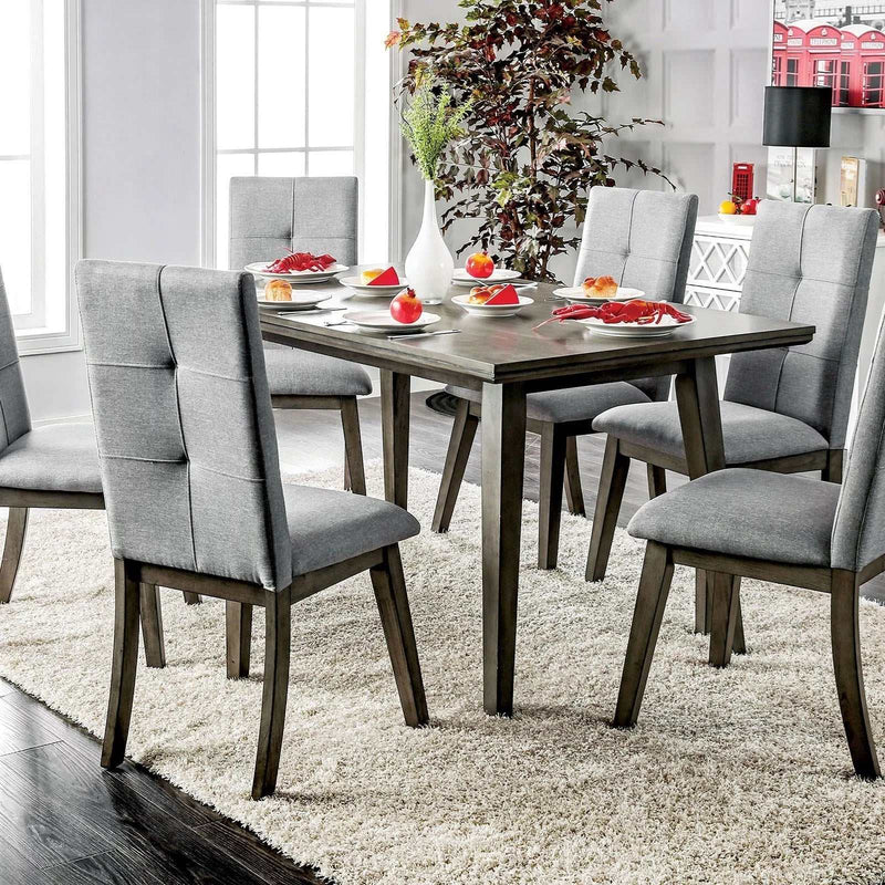 Abelone Gray & Light Gray Dining Chair (Set of 2) - Ornate Home