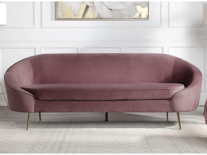 Abey Pink Velvet Sofa - Ornate Home