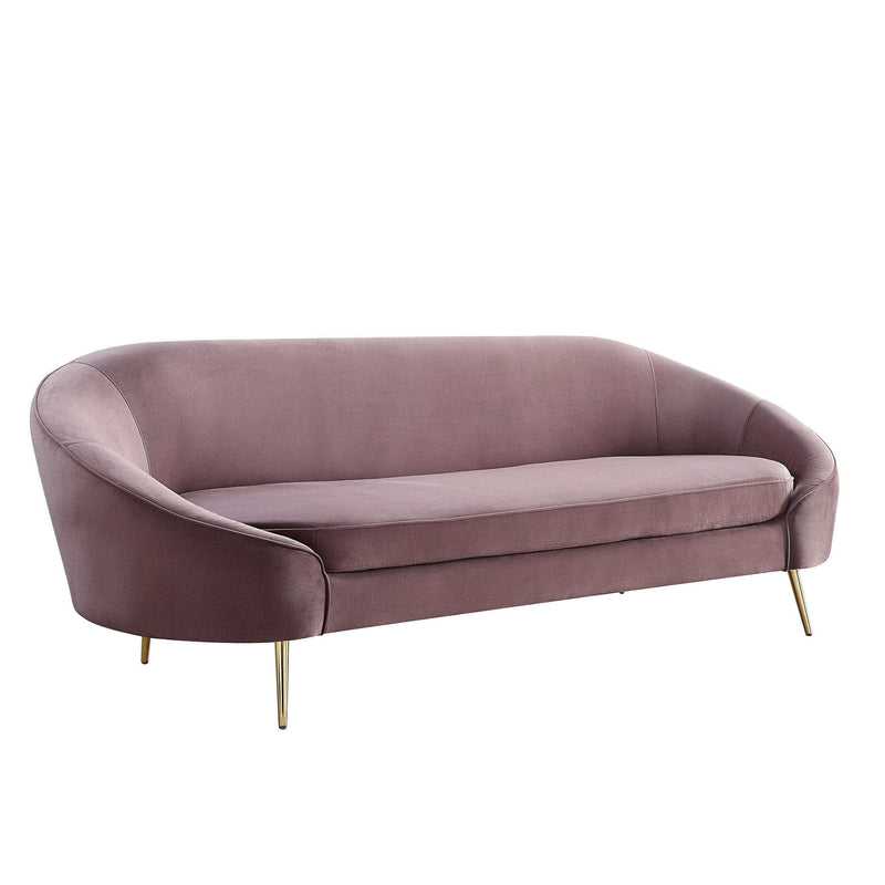 Abey - Pink Velvet - Sofa - Ornate Home