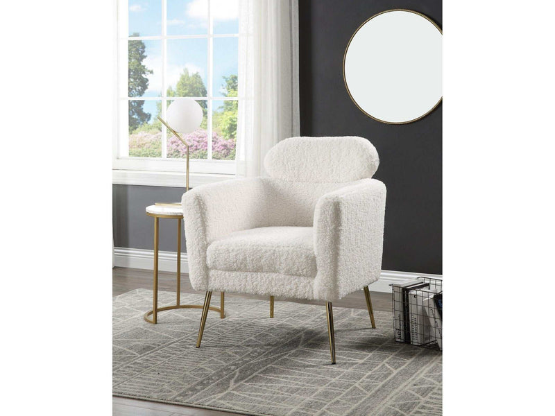 Connock - White Teddy Sherpa - Accent Chair - Ornate Home