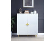 Gaines White High Gloss Console Cabinet - Ornate Home