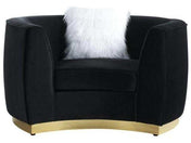 Achelle Black Velvet Chair - Ornate Home