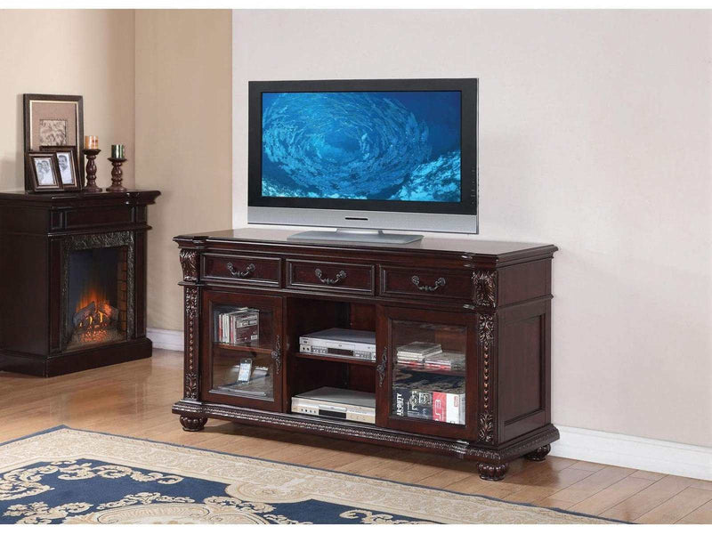 Anondale TV Stand in Cherry - Ornate Home
