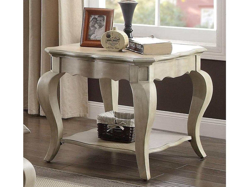 Acme Chelmsford End Table in Antique Taupe 86052 - Ornate Home