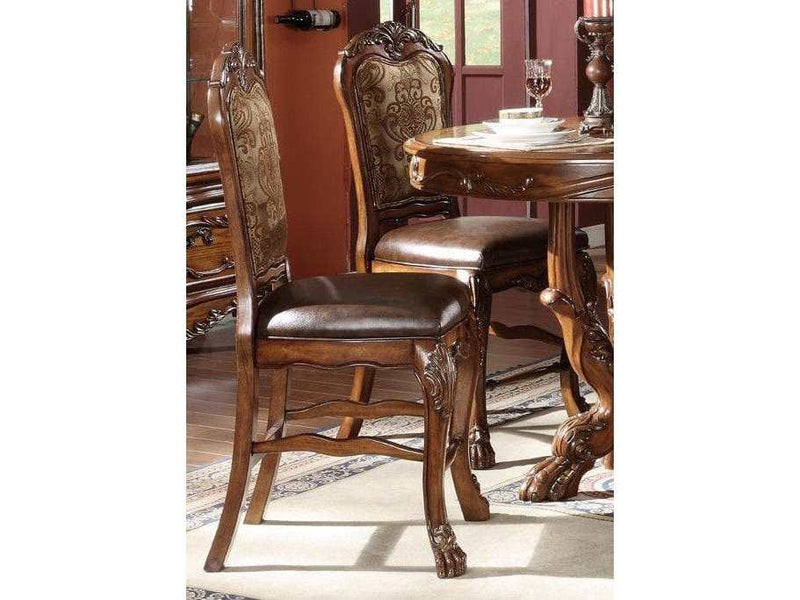 Dresden Counter Height Dining Chairs in Brown Cherry Oak (Set of 2) - Ornate Home