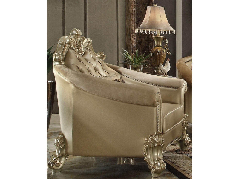 Acme Dresden Living Room Chair in Gold Patina 53122 - Ornate Home