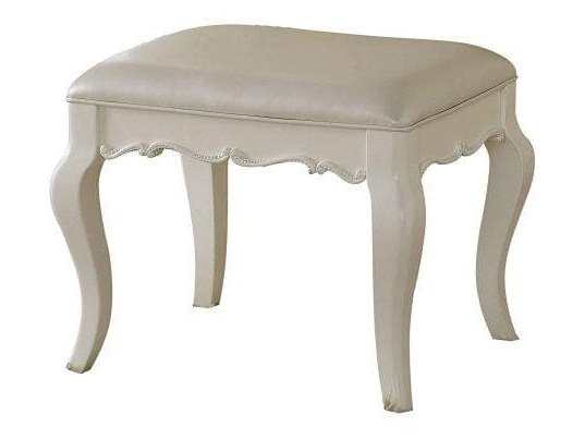 Edalene Vanity Bench in Pearl White - Ornate Home