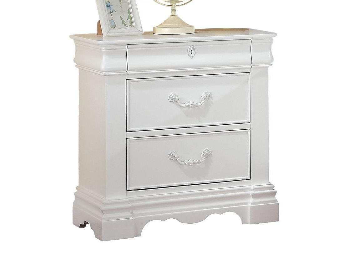 Estrella Youth Nightstand in White - Ornate Home