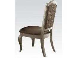 Acme Francesca Side Chair in Silver/Champagne (Set of 2) 62082 - Ornate Home