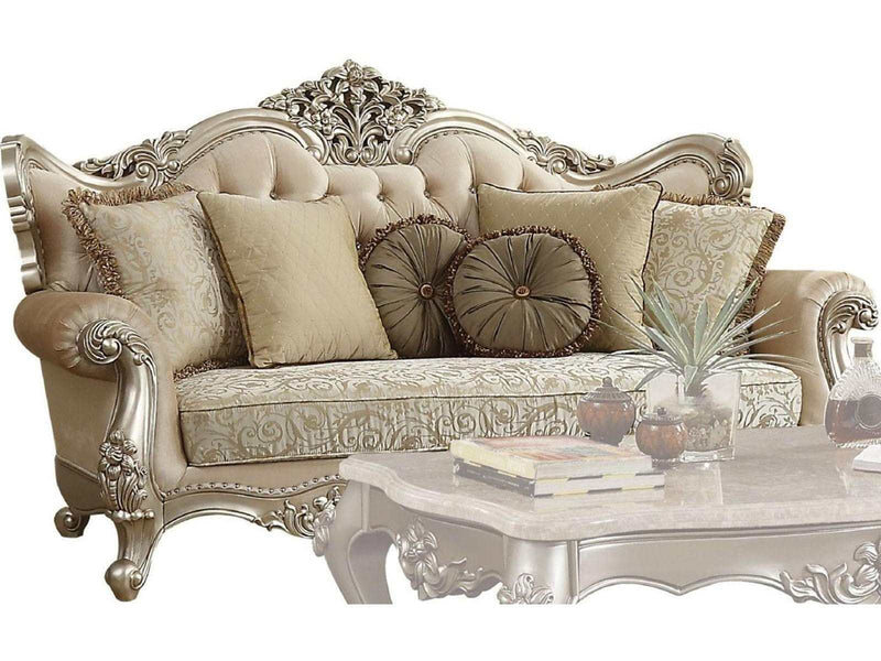 Acme Furniture Bently Sofa with 7 Pillows in Champagne 50660 - Ornate Home