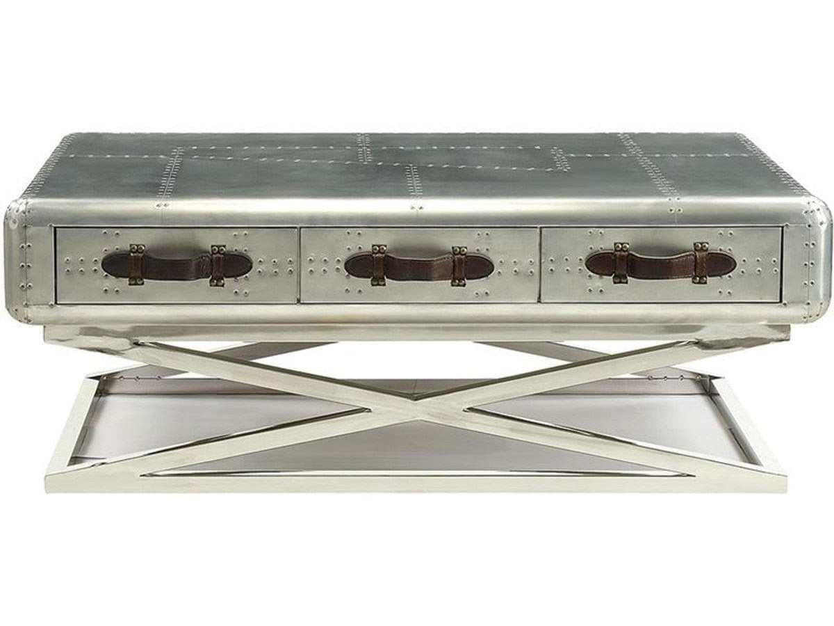 Brancaster Coffee Table in Aluminum - Ornate Home