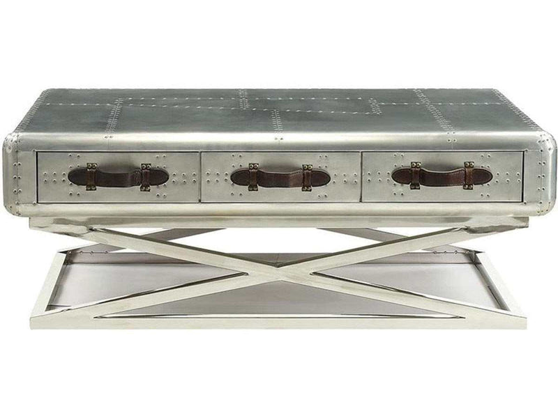Brancaster Coffee Table in Aluminum - Ornate Home