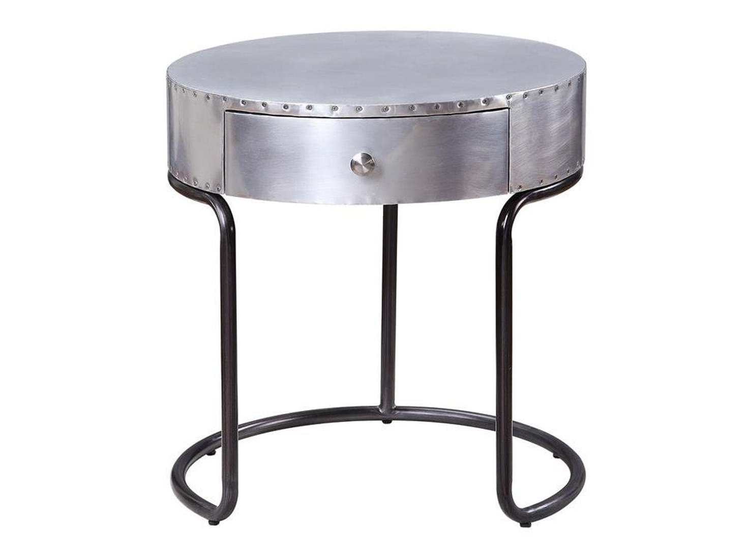 Brancaster End Table in Aluminum - Ornate Home