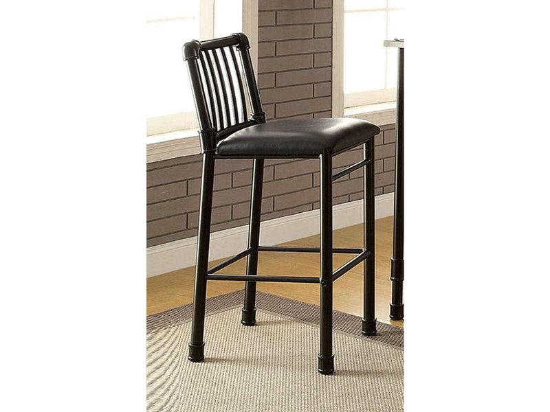 Acme Furniture Caitlin Bar Chair in Black (Set of 2) 72032 - Ornate Home