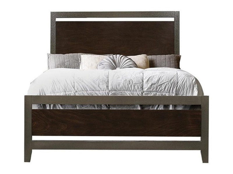Acme Furniture Charleen King Panel Bed in Rich Walnut - Ornate Home