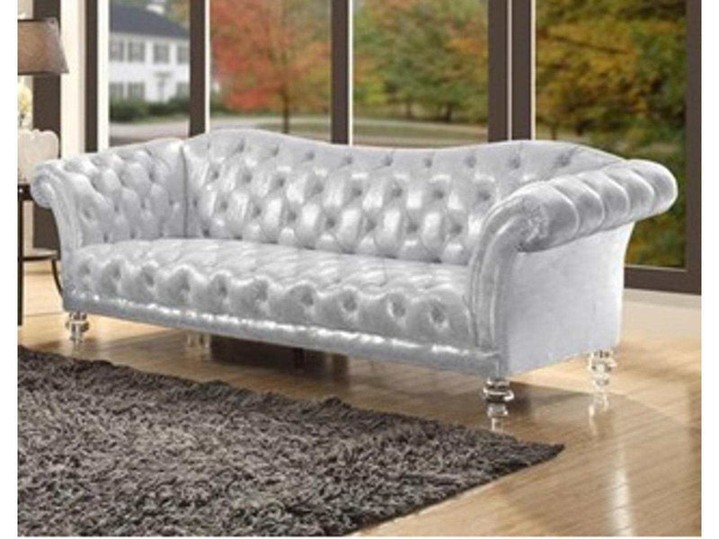 Acme Furniture Dixie Sofa in Metallic Silver 52780 - Ornate Home
