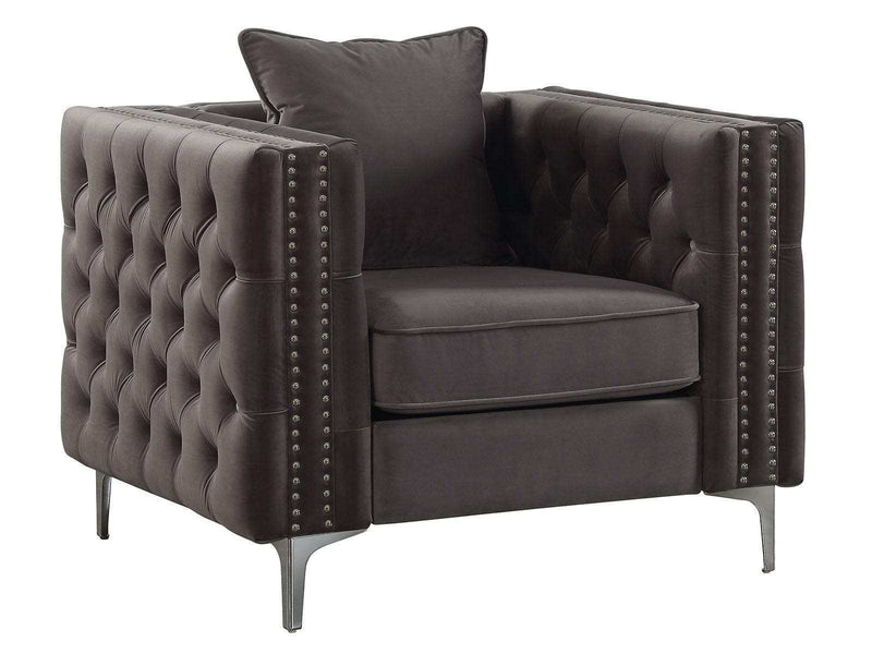 Acme Furniture Gillian II Chair in Dark Gray 53389 - Ornate Home