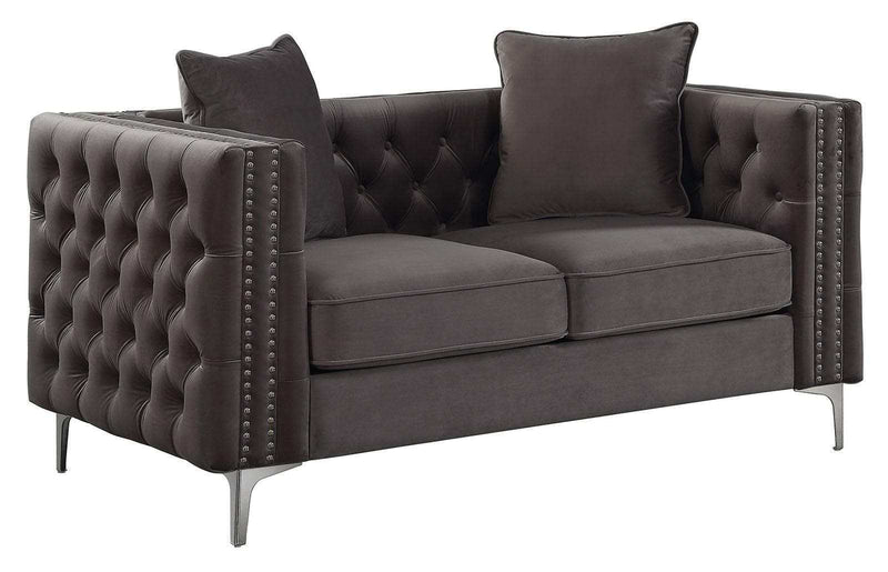 Acme Furniture Gillian II Loveseat in Dark Gray 53388 - Ornate Home