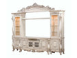 Gorsedd Entertainment Center in Antique White - Ornate Home