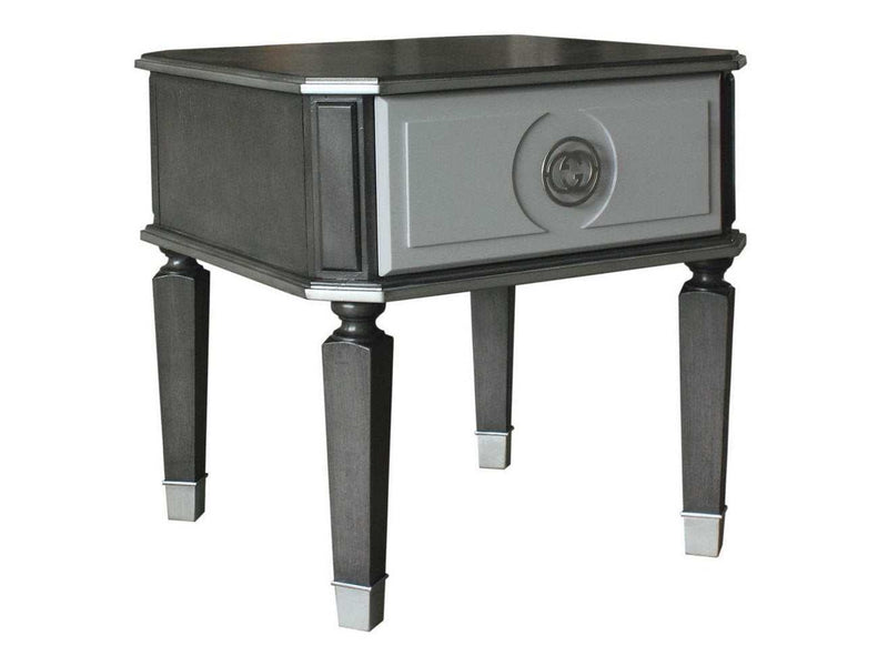 House Beatrice End Table in Charcoal - Ornate Home