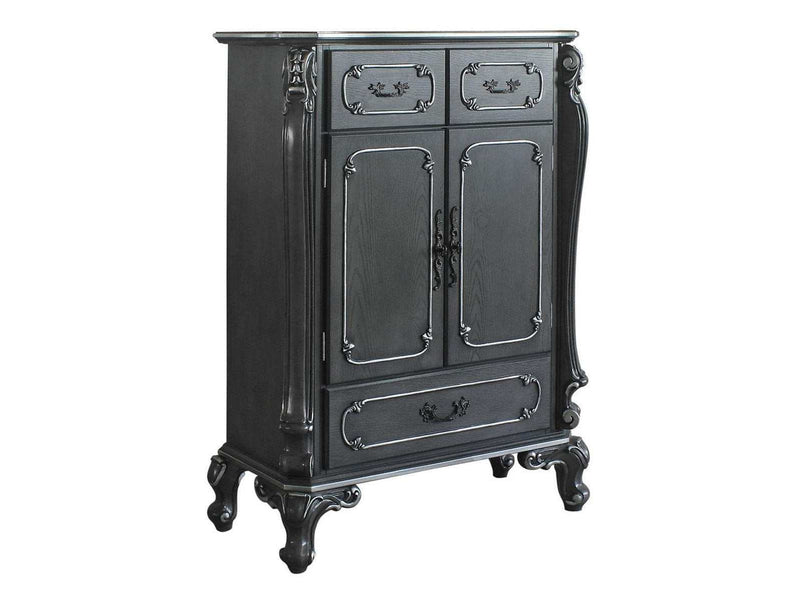 Acme Furniture House Delphine 3-Drawer Chest in Charcoal 28836 - Ornate Home
