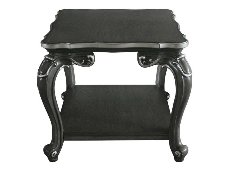 House Delphine End Table in Charcoal - Ornate Home