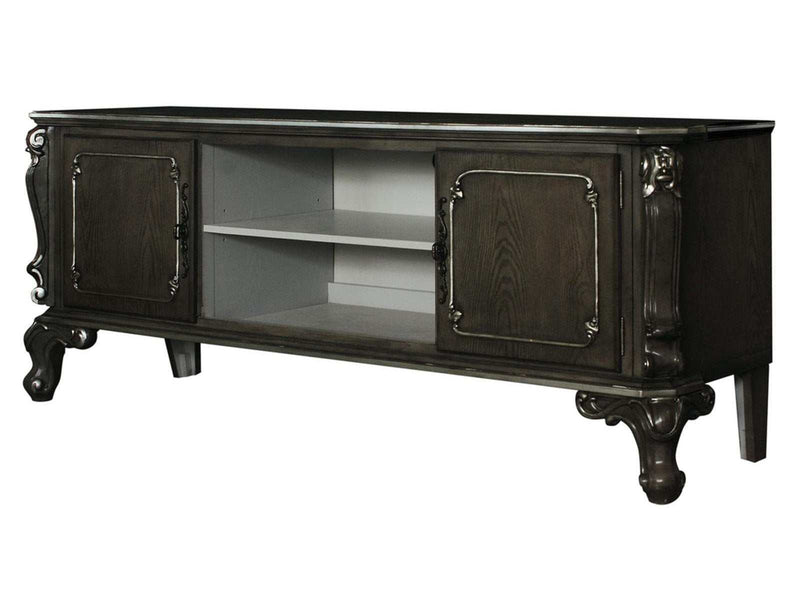 Acme Furniture House Delphine TV Stand in Charcoal 91988 - Ornate Home