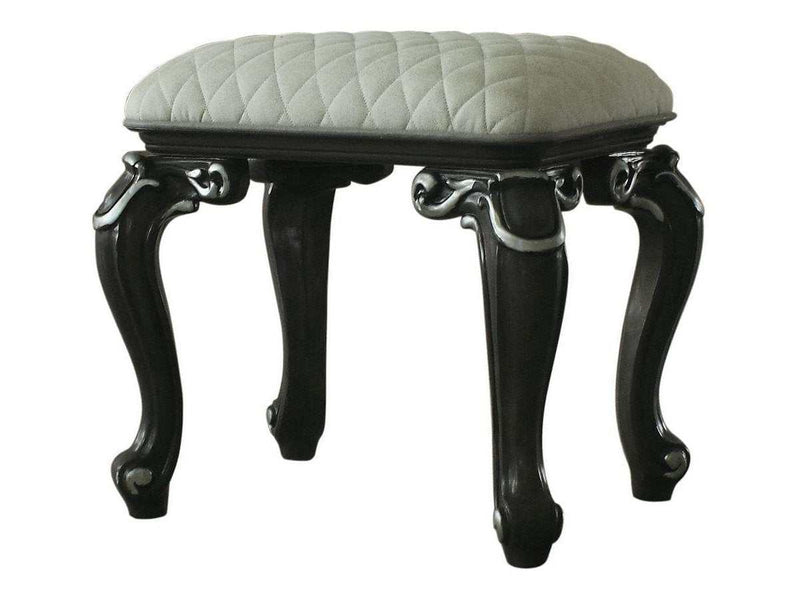 Acme Furniture House Delphine Vanity Stool in Charcoal 96885 - Ornate Home