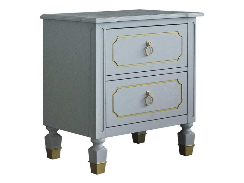 Acme Furniture House Marchese Nightstand in Pearl Gray 28863 - Ornate Home
