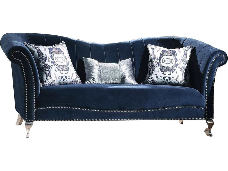 Acme Furniture Jaborosa Sofa with 3 Pillows in Blue 50345 - Ornate Home