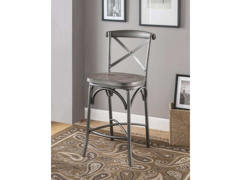 Acme Furniture Kaelyn II Counter Height Chair in Gray Oak and Sandy Gray (Set of 2) 70467 - Ornate Home