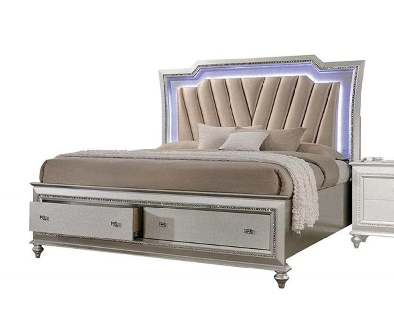 Kaitlyn King Storage Bed in Champagne - Ornate Home