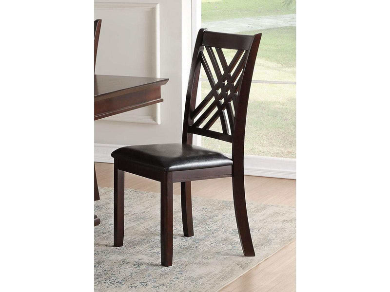 Katrien Side Chair in Black and Espresso (Set of 2) - Ornate Home