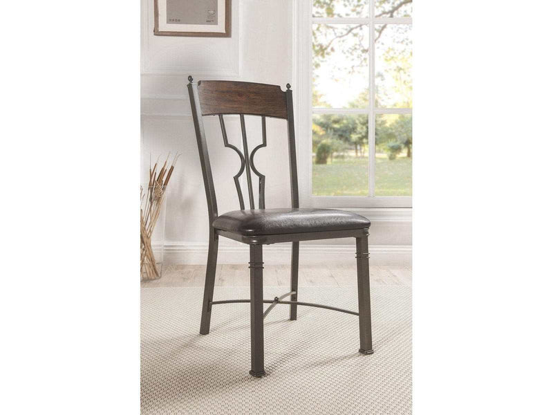 Acme Furniture Lynlee Side Chair in Espresso and Dark Bronze (Set of 2) 60017 - Ornate Home