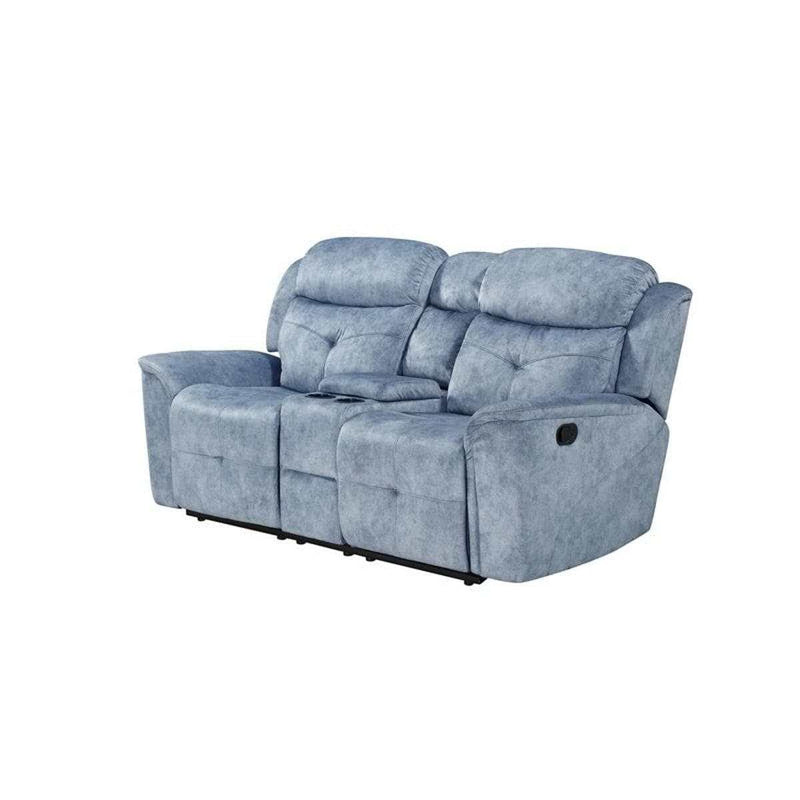 Acme Furniture Mariana Motion Loveseat in Silver Blue 55036 - Ornate Home