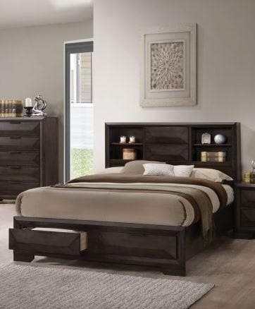 Acme Furniture Merveille King Storage Bed in Espresso 22867EK - Ornate Home