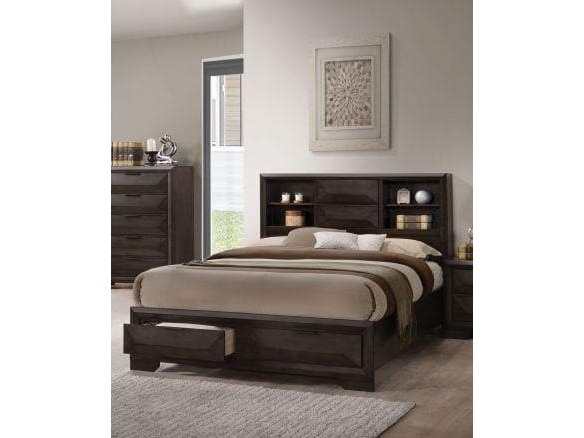 Merveille Queen Storage Bed in Espresso - Ornate Home