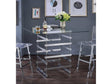 Nadie Square Counter Height Table in Chrome 72590 - Ornate Home