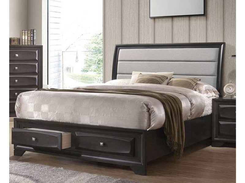 Acme Furniture Soteris King Sleigh Storage Bed in Gray 26537EK - Ornate Home