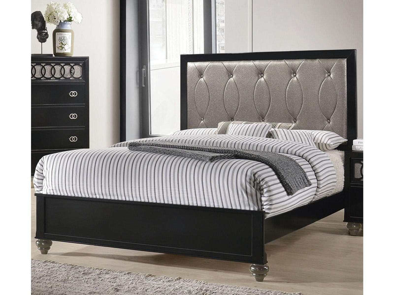Acme Furniture Ulrik King Panel Bed in Copper and Black 27067EK - Ornate Home