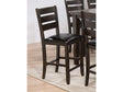 Urbana Counter Height Chair in Black and Espresso (Set of 2) 74633 - Ornate Home