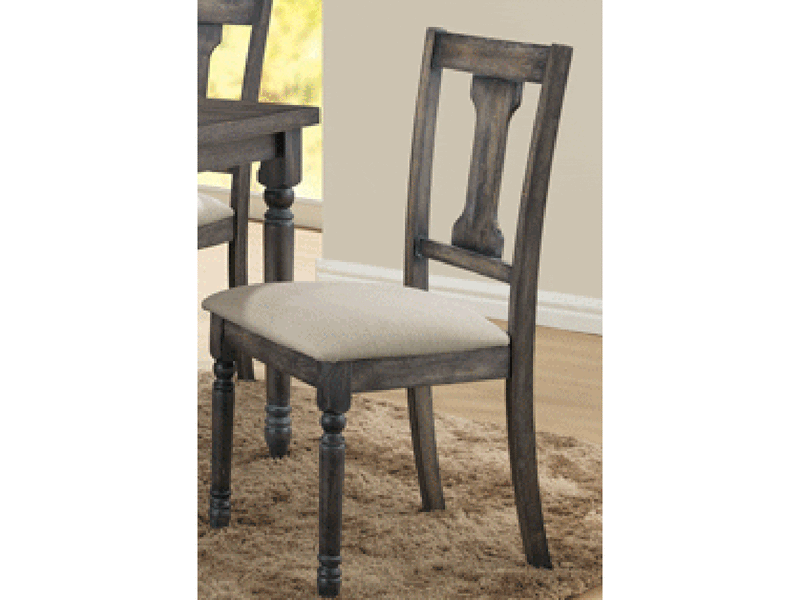 Wallace Side Chair in Tan and Weathered Gray (Set of 2) 71437 - Ornate Home