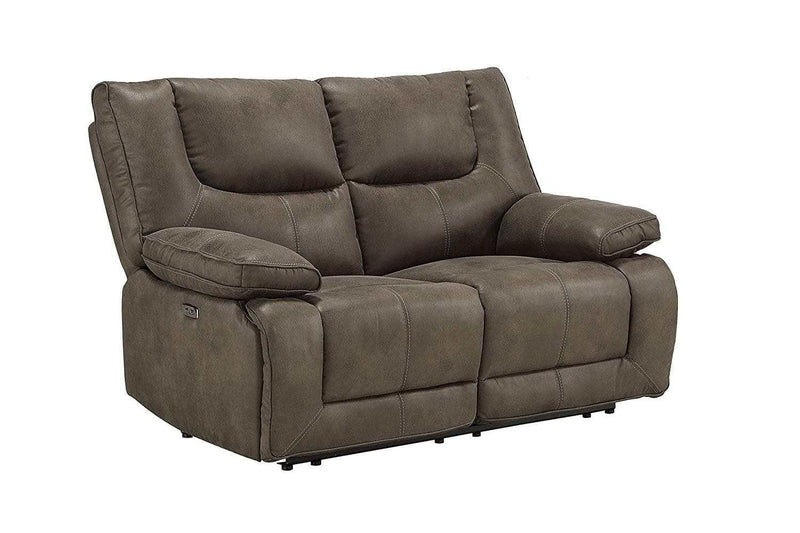 Acme Harumi Power Motion Loveseat in Gray Leather-Aire 54896 - Ornate Home
