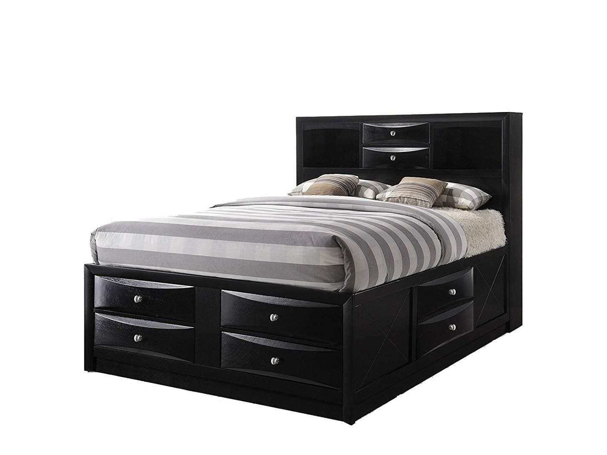 Ireland Full Storage Bed in Black 21620F - Ornate Home